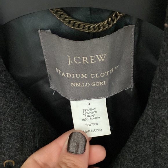 J. Crew Stadium Cloth by Nello Gori peacot - Picture 5 of 9
